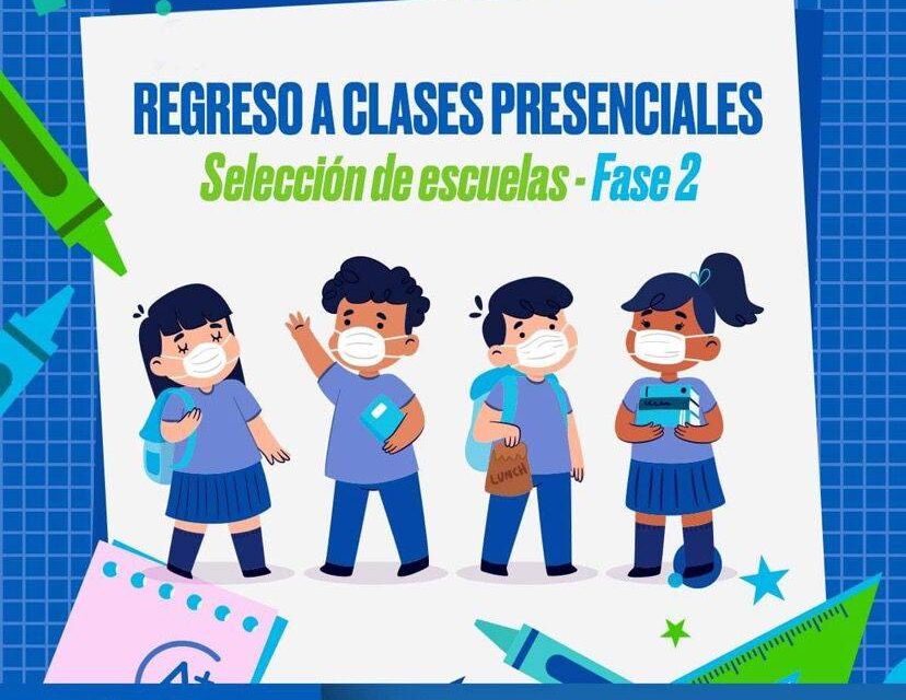 SET anuncia las escuelas seleccionadas para iniciar el Regreso a Clases Presenciales, Fase 2