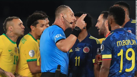 Polémica arbitral empaña la victoria de Brasil sobre Colombia en la Copa América.