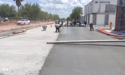 Avanza pavimentación de calles con cemento por Gobierno de Río Bravo