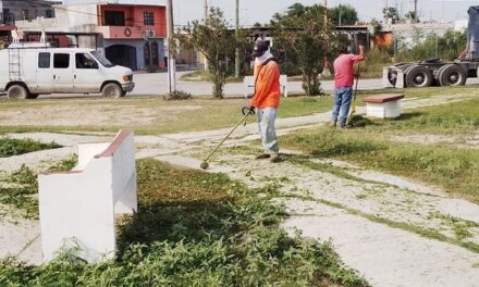 REALIZA GOBIERNO DE RÍO BRAVO MEGA-BRIGADA DE REHABILITACIÓN DE PARQUES EN LAS BRISAS 2; LOS PORTALES Y PRADERAS DEL SOL