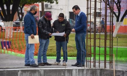 Se llevan en la construcción de lo que será el nuevo Kiosco de Valle Hermoso.