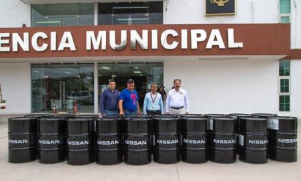 ENTREGA AUTOMOTRIZ NISSAN REYNOSA 20 CONTENEDORES PARA BASURA A MUNICIPIO DE RÍO BRAVO.