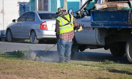 Por instrucción del Presidente Municipal, Dr. Alberto Alanís Villarreal personal de Parques y Jardines mantienen una labor diaria en la limpieza de espacios públicos, deportivos y áreas verdes de nuestro municipio.