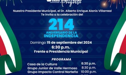 FESTEJEMOS JUNTOS EL 214 ANIVERSARIO DE LA INDEPENDENCIA DE MÉXICO