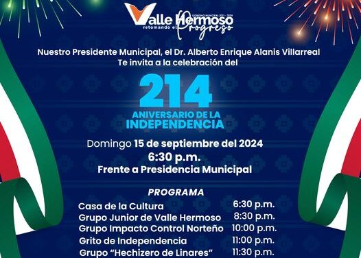 FESTEJEMOS JUNTOS EL 214 ANIVERSARIO DE LA INDEPENDENCIA DE MÉXICO