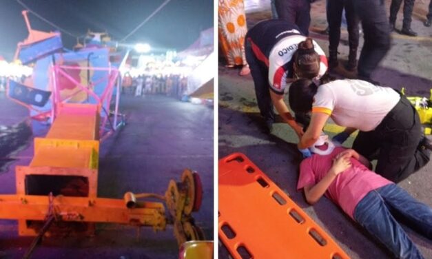 Se desploma juego en feria de NL; hay 4 heridos