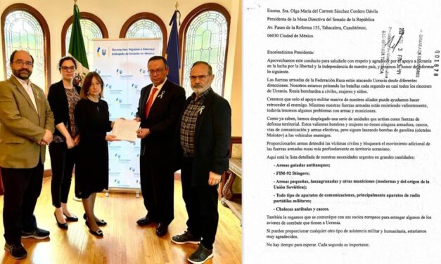 Ucrania le pide donación armas a México para defenderse de Rusia