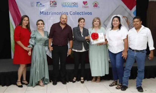 EXITOSO EVENTO «MATRIMONIOS COLECTIVOS» REALIZADO POR SISTEMA DIF DE RIO BRAVO