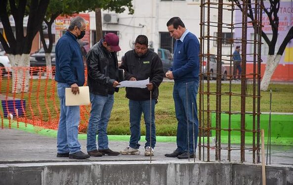 Se llevan en la construcción de lo que será el nuevo Kiosco de Valle Hermoso.