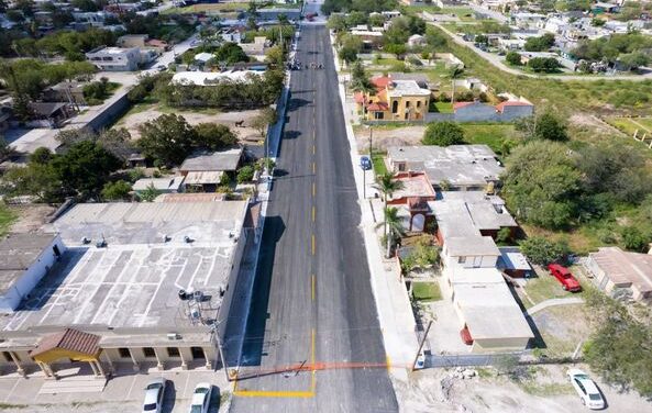 Inauguraron la Obra de Pavimentación en la calle Cuauhtémoc, desde la calle 4ª, hasta la calle 6ª en Valle Hermoso.