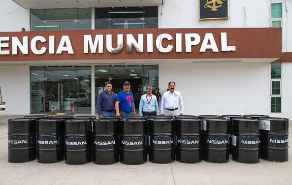 ENTREGA AUTOMOTRIZ NISSAN REYNOSA 20 CONTENEDORES PARA BASURA A MUNICIPIO DE RÍO BRAVO.