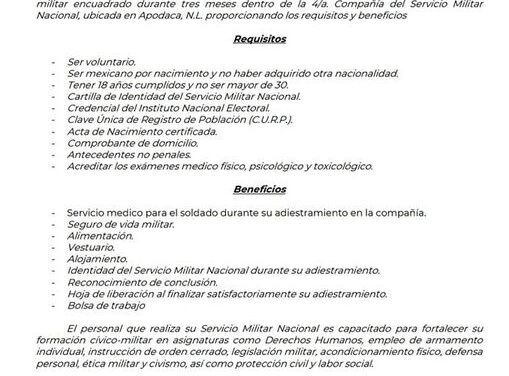 ATENTO COMUNICADO POR PARTE DE LA SEDENA