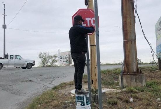 SEÑALIZA TRÁNSITO DE RÍO BRAVO ENTRONQUES CON LIBRAMIENTO