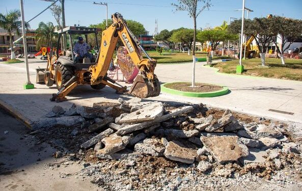 Se inicia con la remodelación de la Plaza Principal de Valle Hermoso.