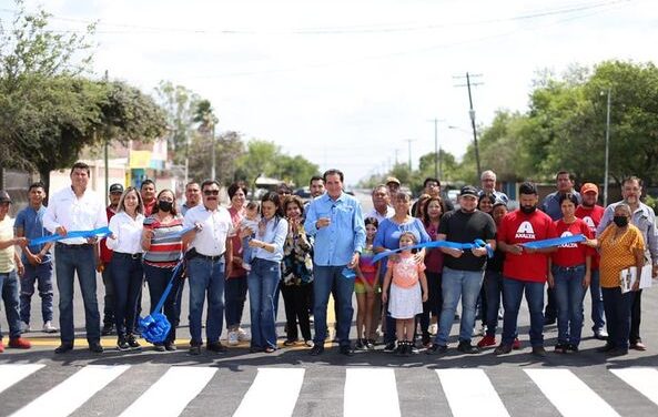 Se llevó a cabo la inauguración de la obra de repavimentación en la calle Juárez en valle Hermoso.