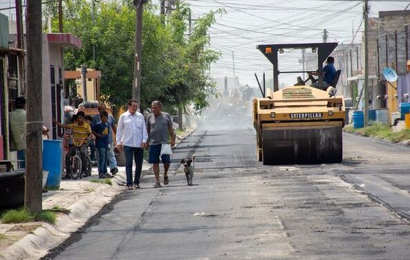 el Presidente, Dr. Alberto Alanis Villarreal, realizó una supervisión de Obra, en la Infonavit Buena Vista.