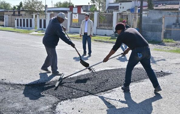 Continúa el programa integral de bacheo en Valle Hermoso.