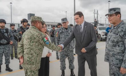 Hoy el Presidente Municipal, Alberto Alanis Villarreal fue invitado a la inauguración de las nuevas instalaciones de la 519 Compañía de la Guardia Nacional.