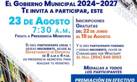 EL Gobierno Municipal 2024 – 2027 te invita a participar este 23 de Agosto en punto de ls 7:30 A.M. al Reto MTB de la Carrera Ciclista de 35 KM .