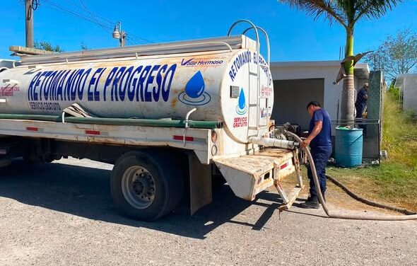 Gobierno Municipal y Protección Civil apoyan ante la falta de agua