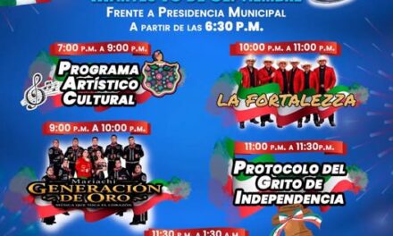 El Presidente Municipal, Dr. Alberto Enrique Alanís Villarreal, te invita a la celebración de nuestras Fiestas Patrias.